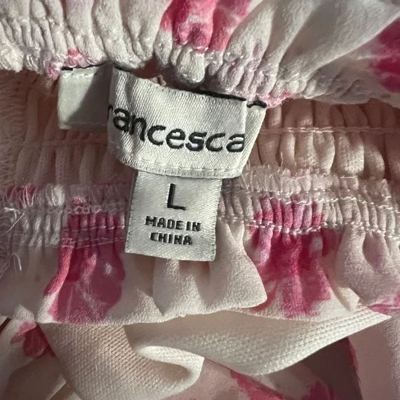 Francesca's Pink Smocked Puff Sleeve Maxi Dress - Picture 9 of 9